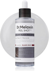 Dr. Melaxin White and Black Rice Peeling Ampoule, Soft Exfoliating Face and Body Scrub Dead Skin Cells Remover for All Skin Types